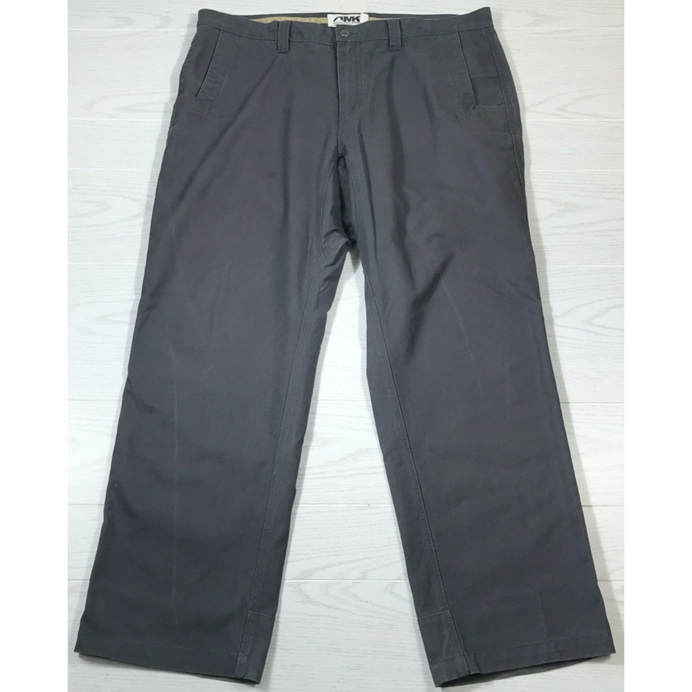 Mountain Khakis Signature Pants Men's 42x32 Gray Canvas 100% Cotton Hiking Work